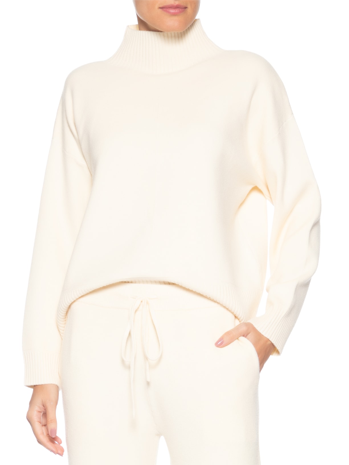 Conjunto Feminino em Tricot Bege Market 33