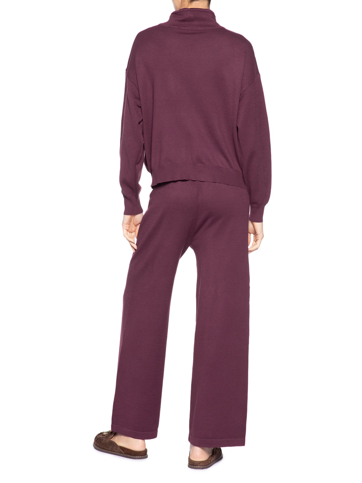 Conjunto Feminino Em Tricot Meio Zíper Vermelho Basiq
