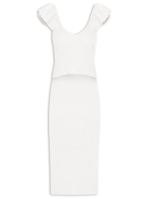 Conjunto Feminino Em Tricot - Off White