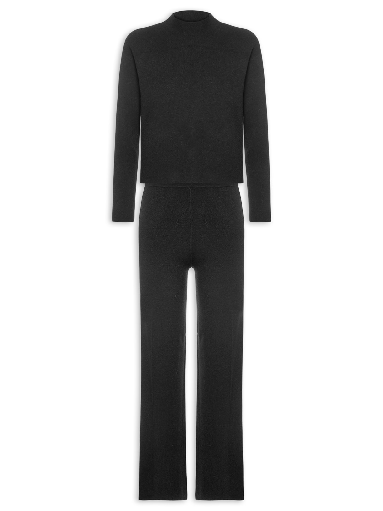 Conjunto Feminino Em Tricot - Preto