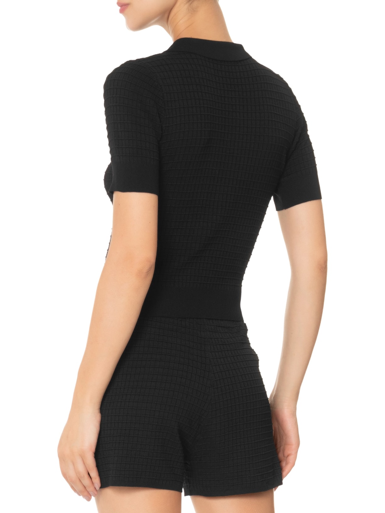 Conjunto Feminino Em Tricot Preto Market 33