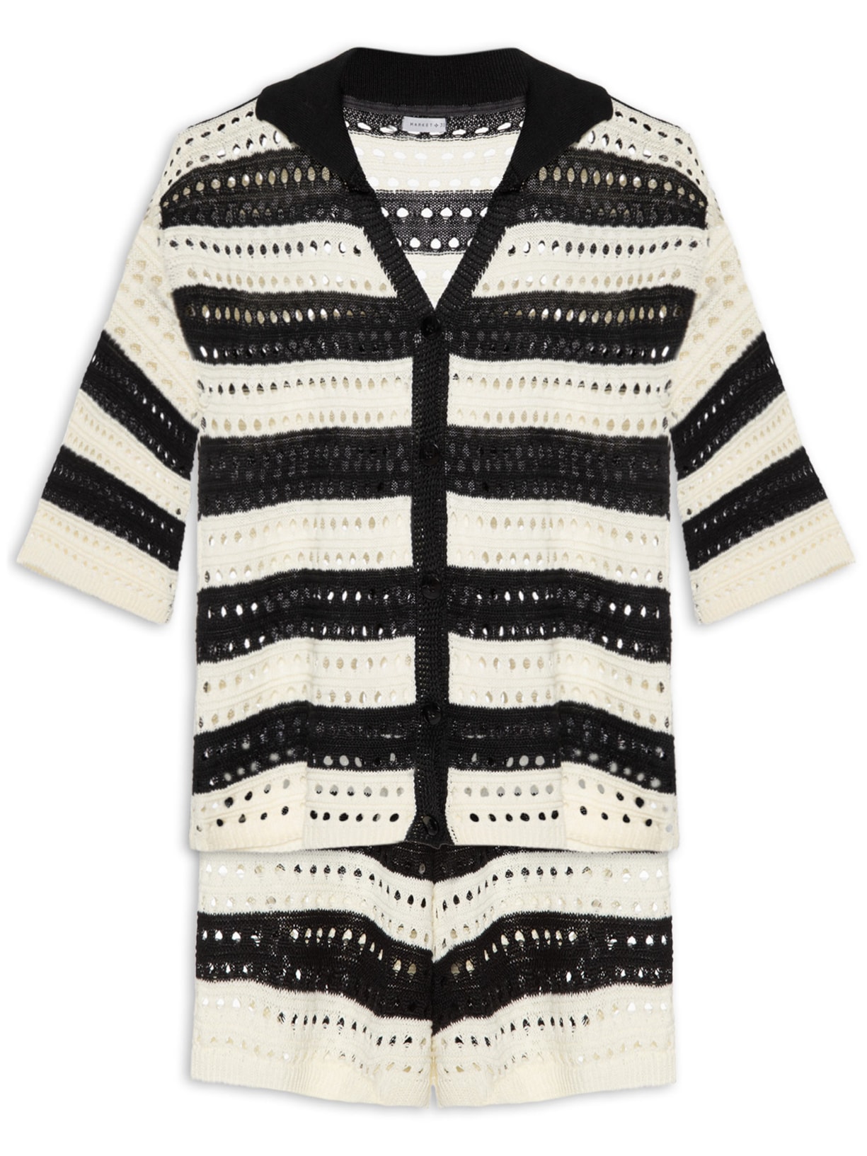Conjunto Feminino Em Tricot Preto Market 33
