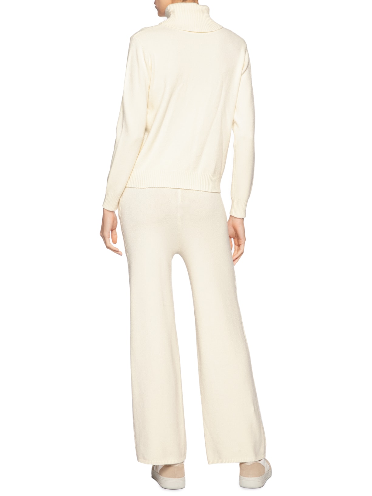 Conjunto Feminino Em Tricot Texturizado Off White Basiq