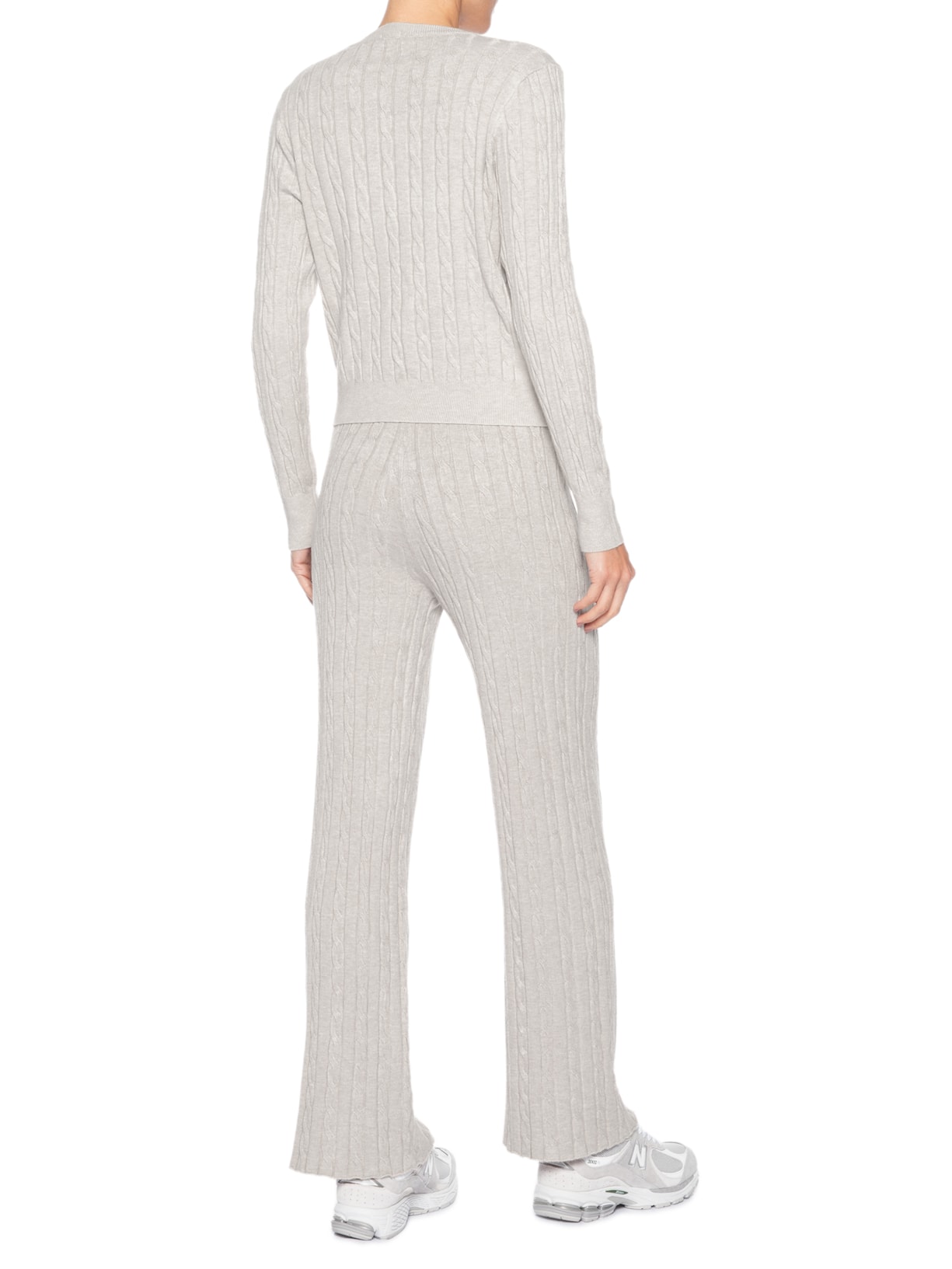 Conjunto Feminino Em Tricot Texturizado – Bege Basiq