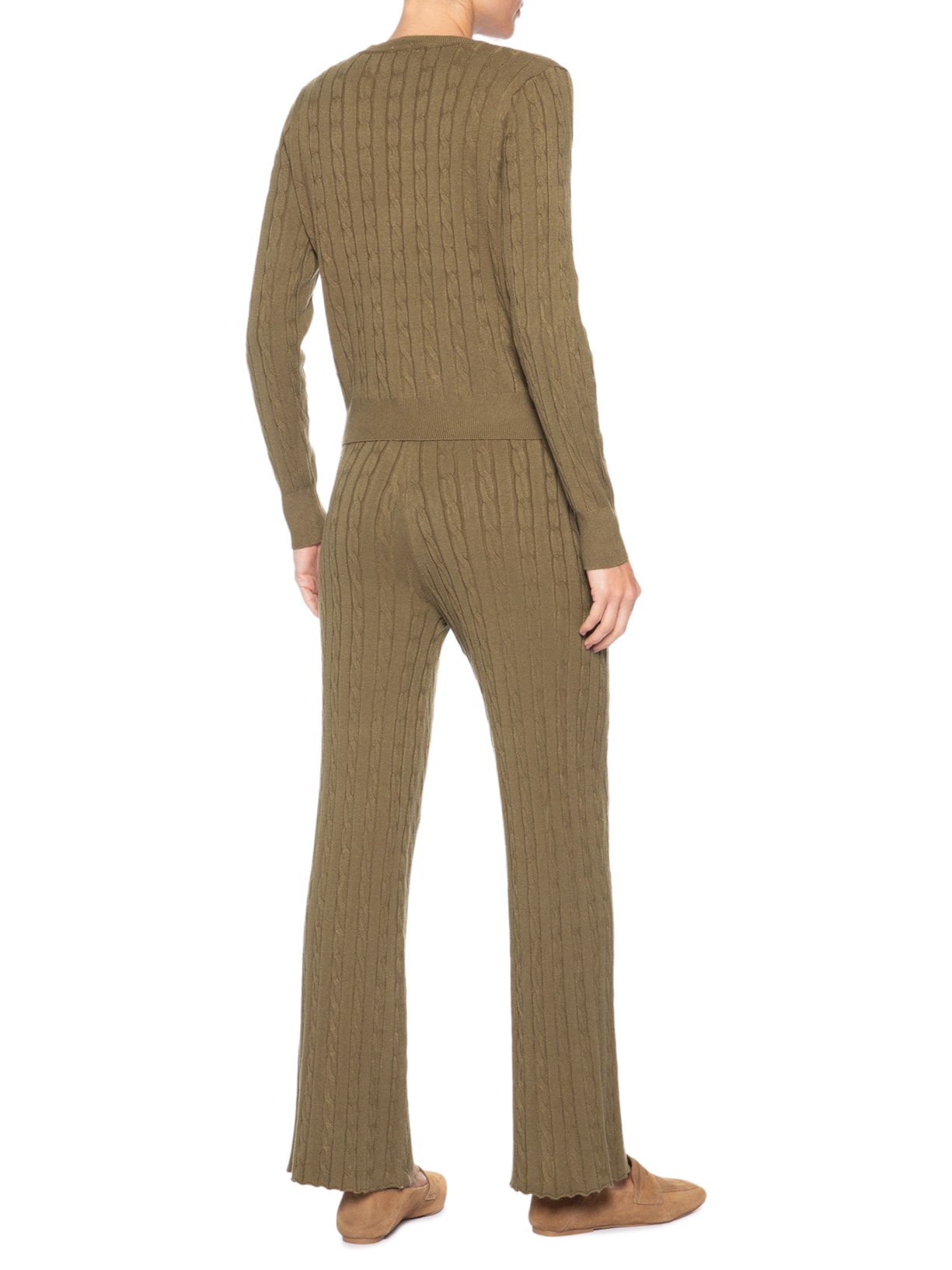 Conjunto Feminino Em Tricot Texturizado – Marrom Basiq