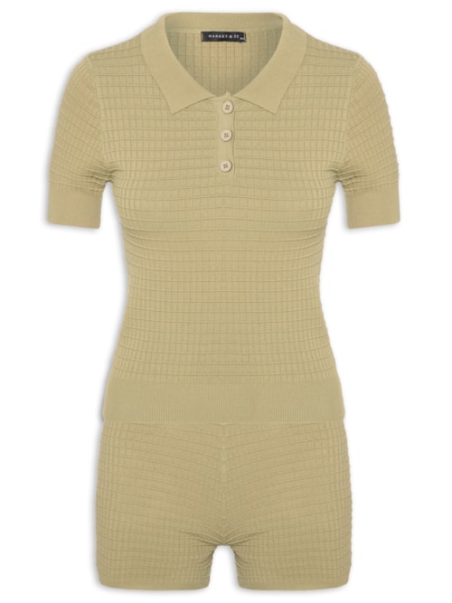 Conjunto Feminino Em Tricot - Verde