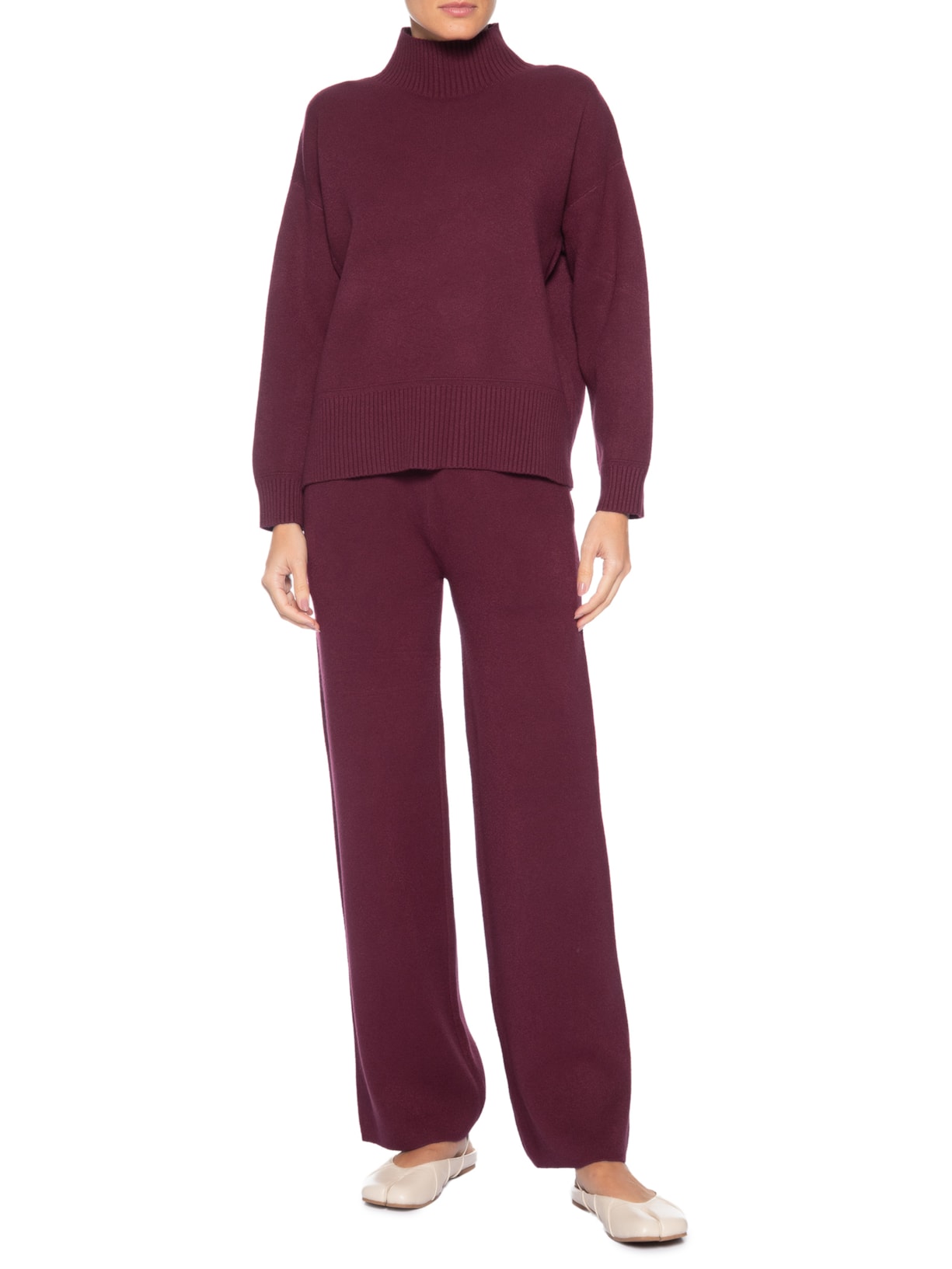 Conjunto Feminino em Tricot Vermelho Market 33
