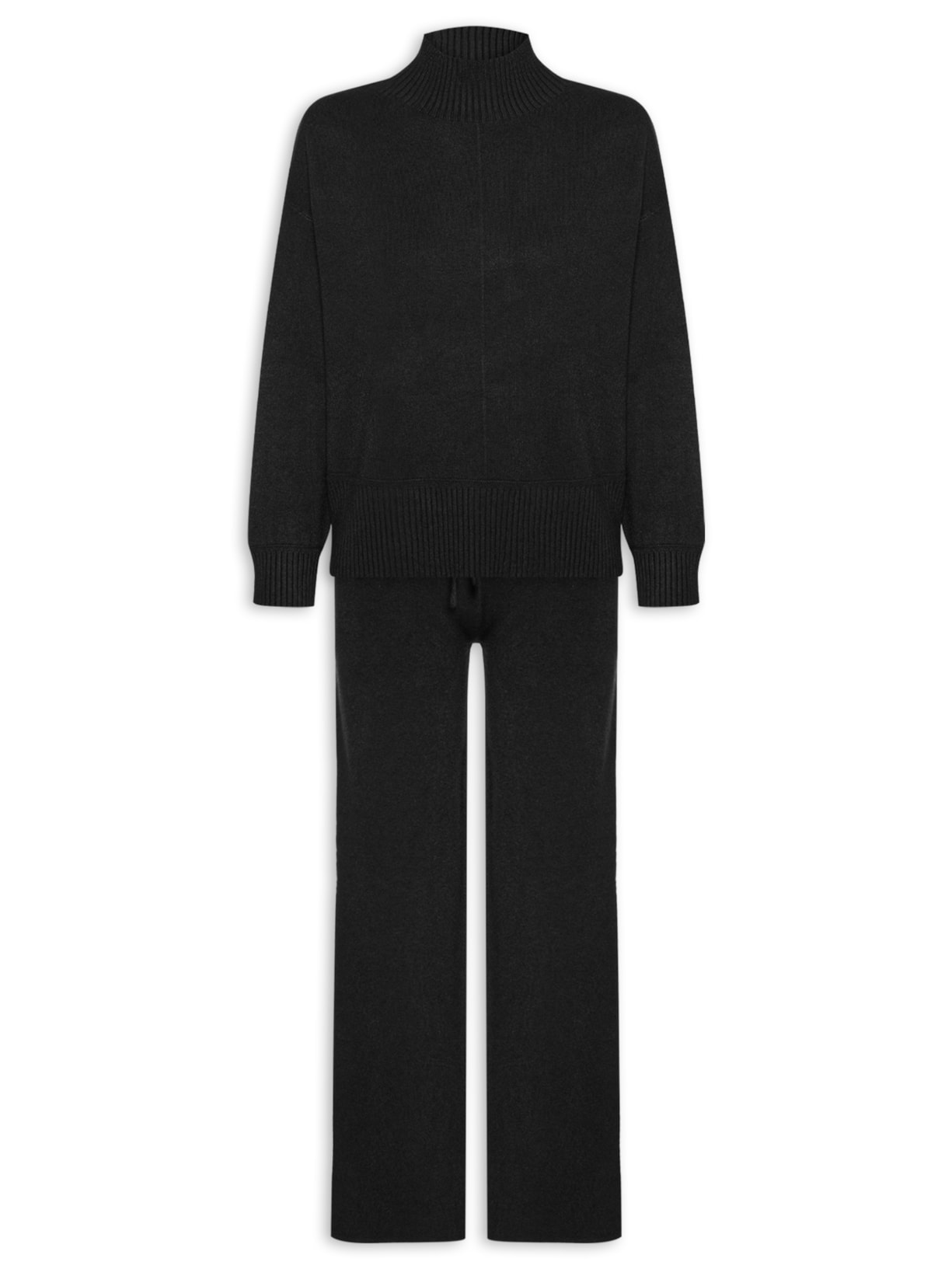 Conjunto Feminino em Tricot – Preto
