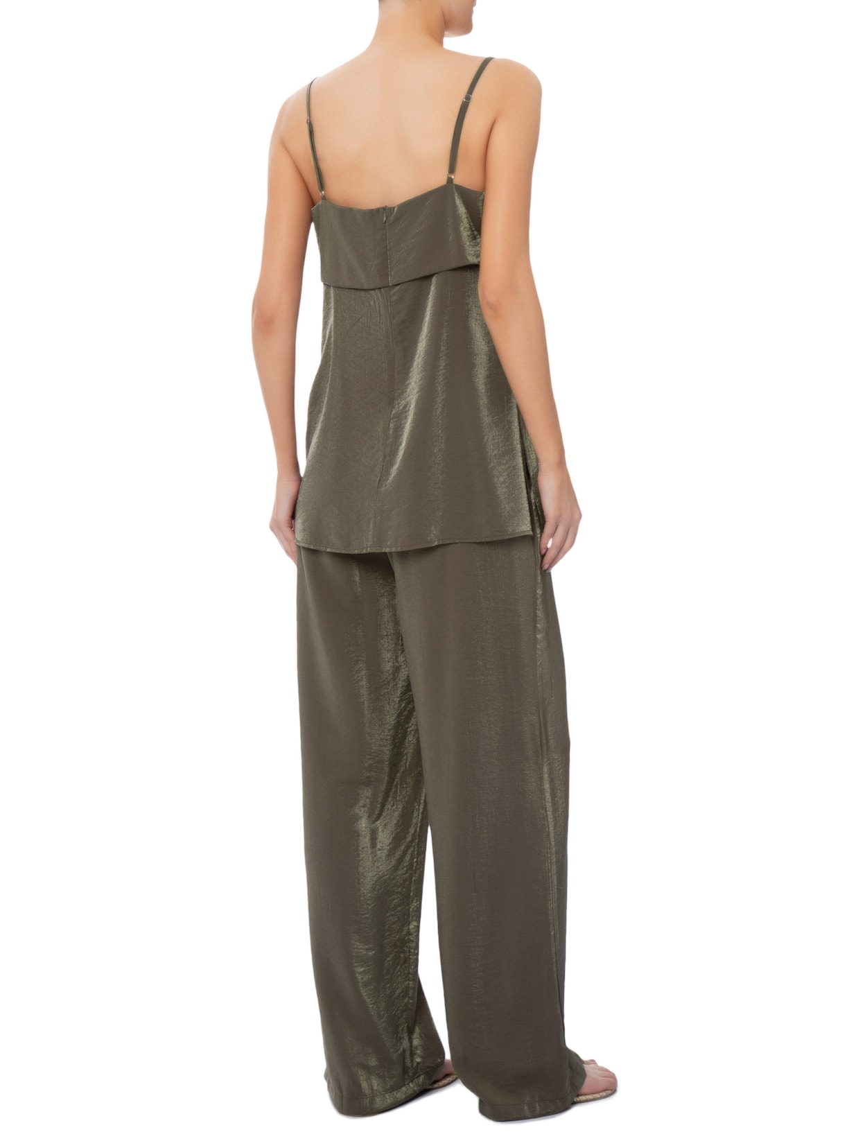 Conjunto Feminino Fluido Marrom Market 33