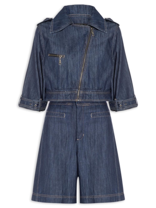 Conjunto Feminino Jeans - Azul