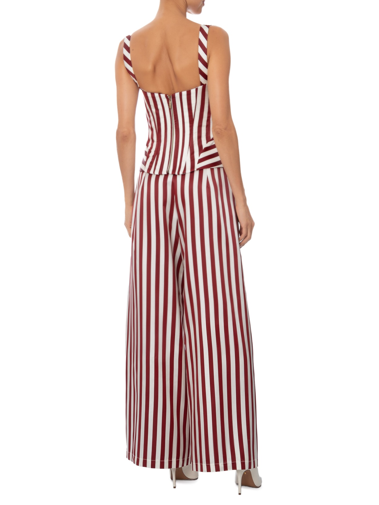 Conjunto Feminino Listras Picolé Vermelho Paula Raia