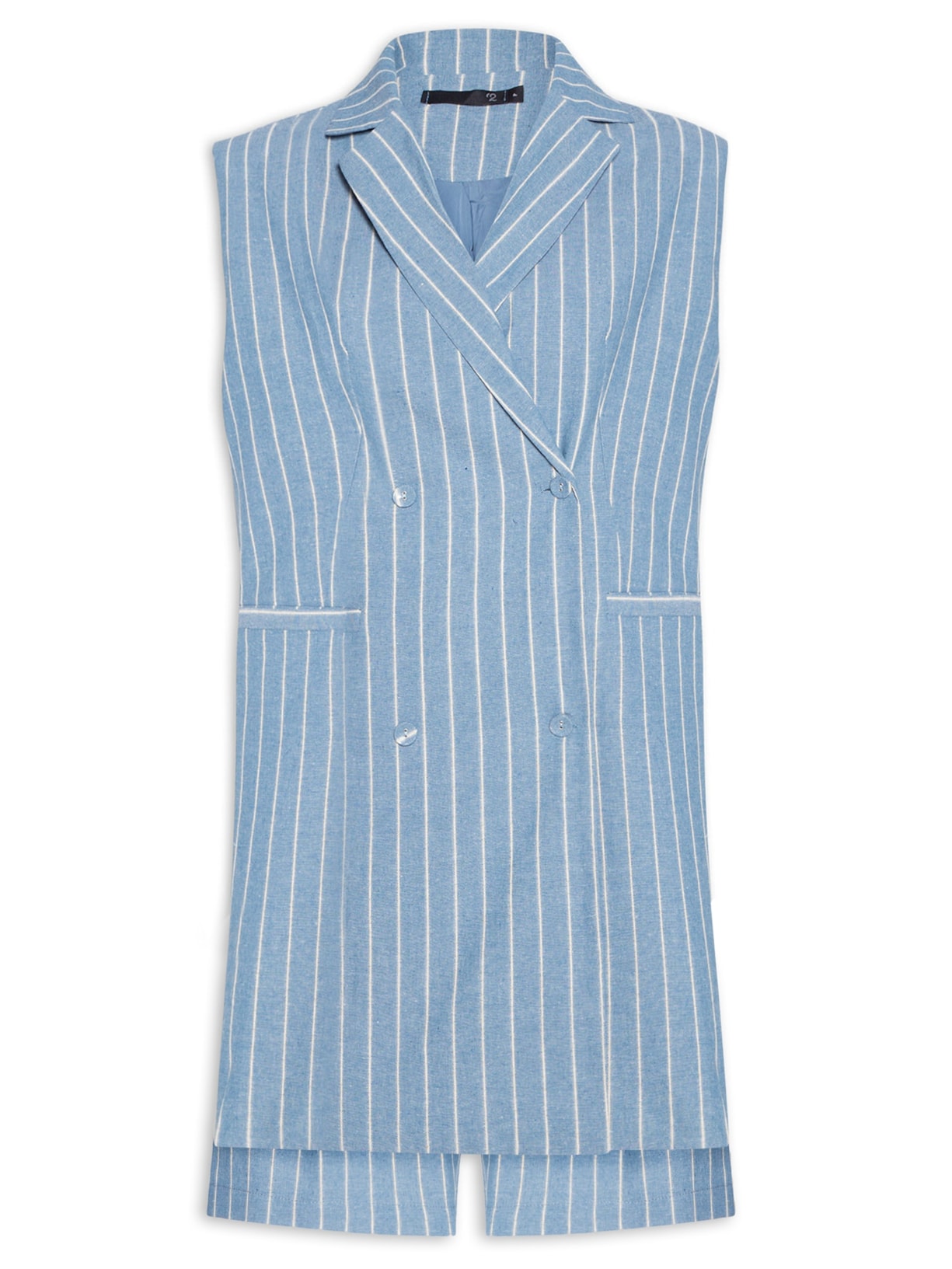 Conjunto Feminino Maxi Colete e Short - Azul