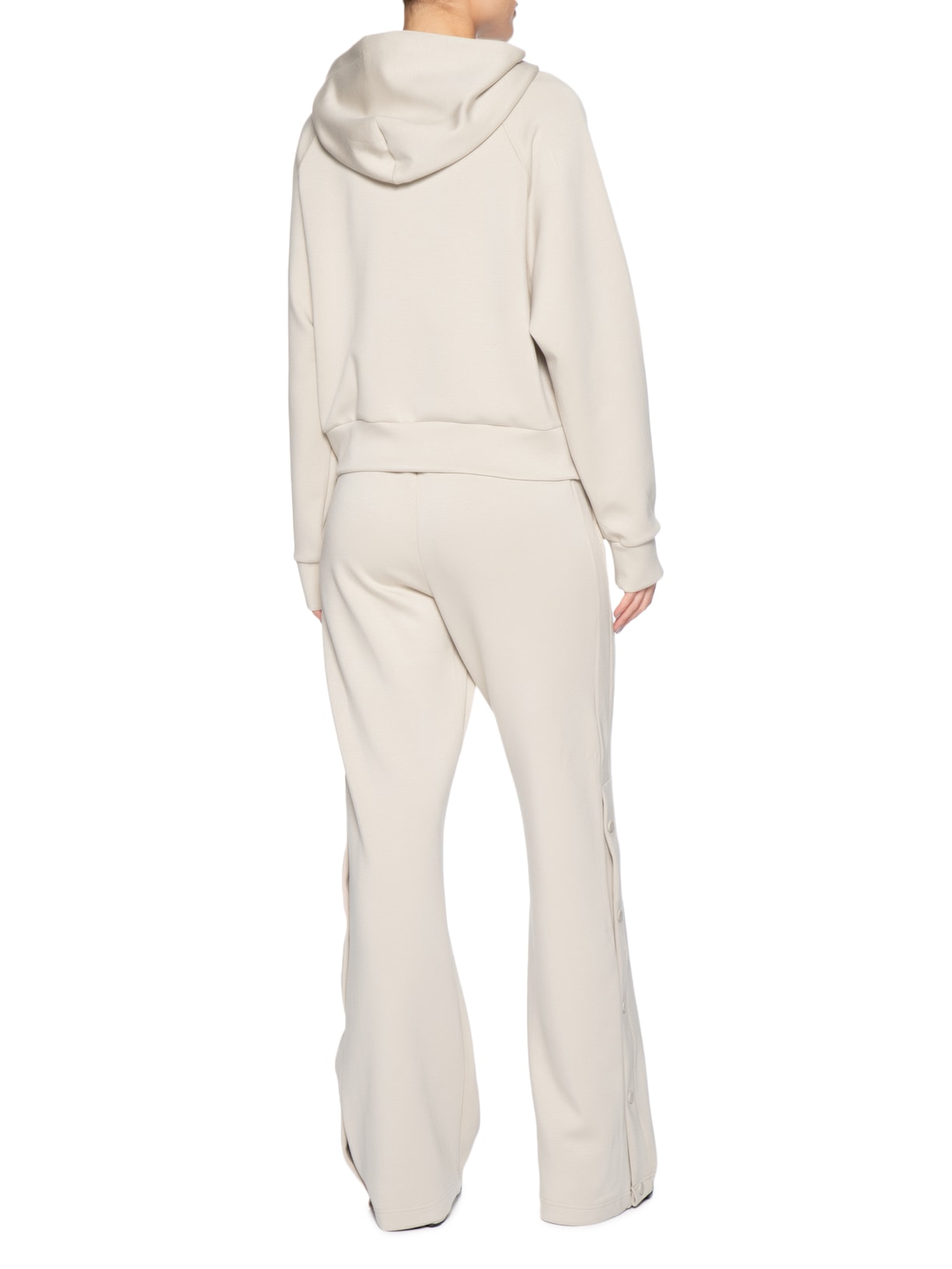 Conjunto Feminino Moletom Comfy Com Botões Bege Basiq