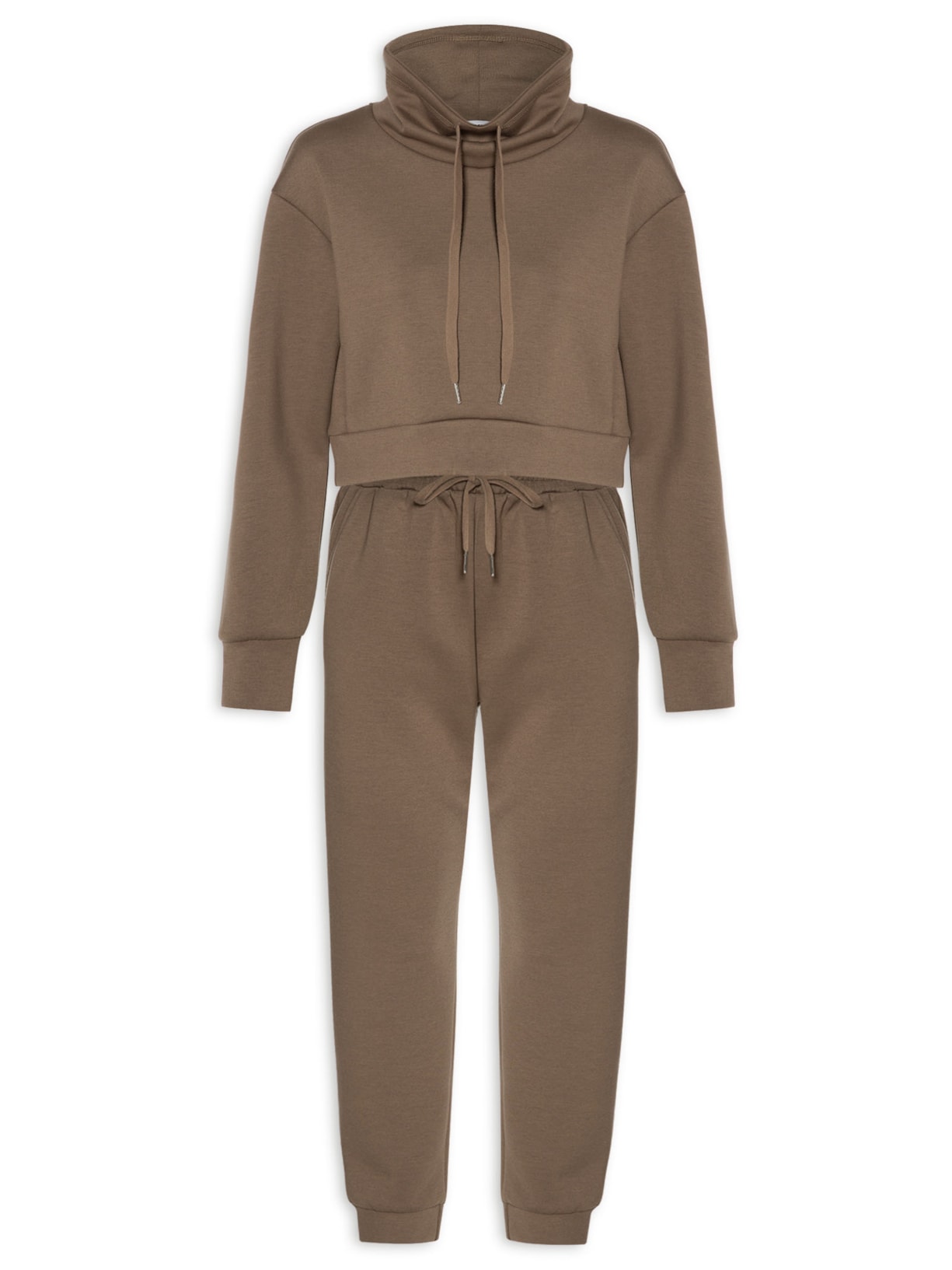 Conjunto Feminino Moletom - Marrom