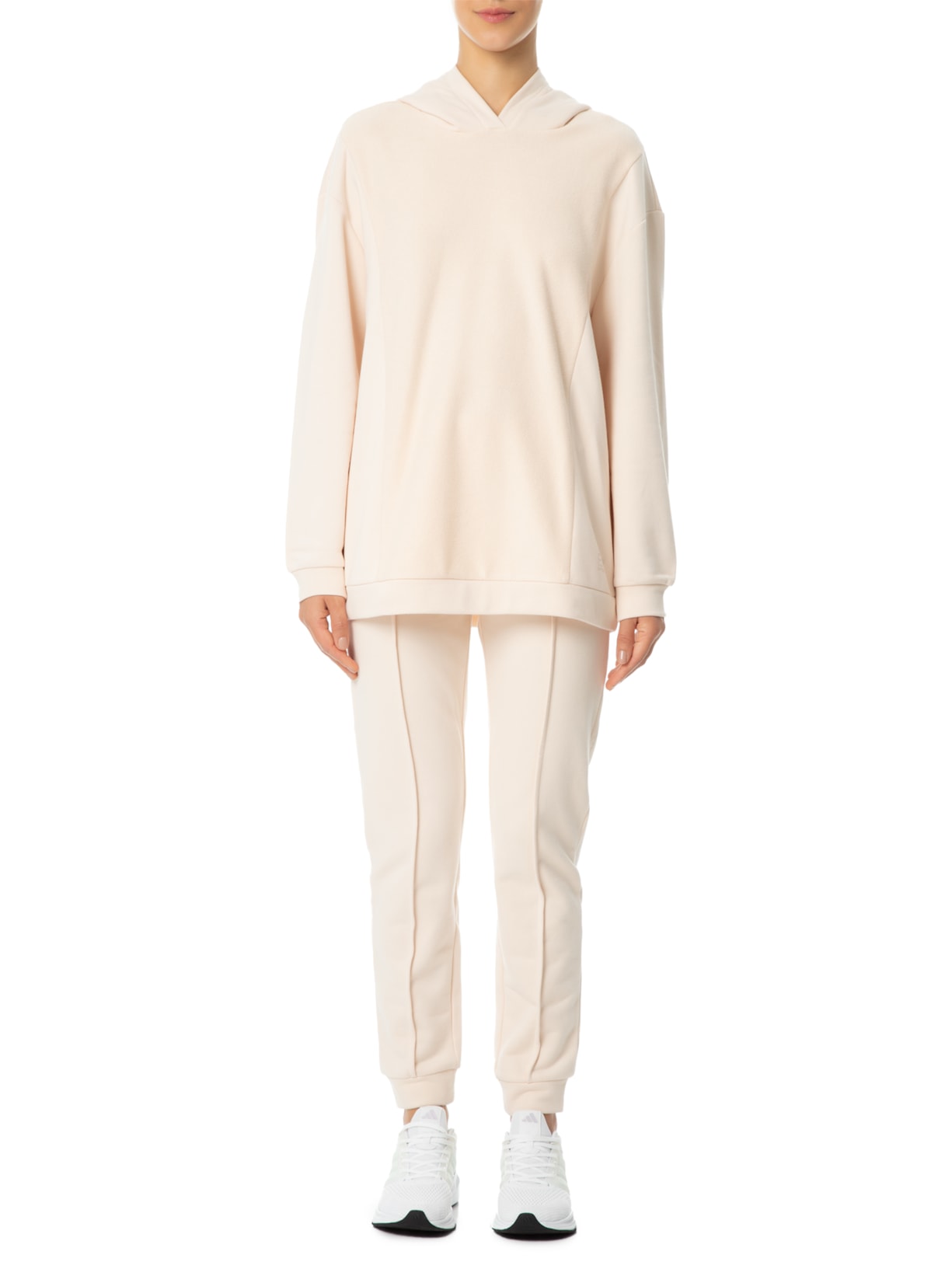 Conjunto Feminino Moletom Tuta Sportiva Bege Ea7 Emporio Armani