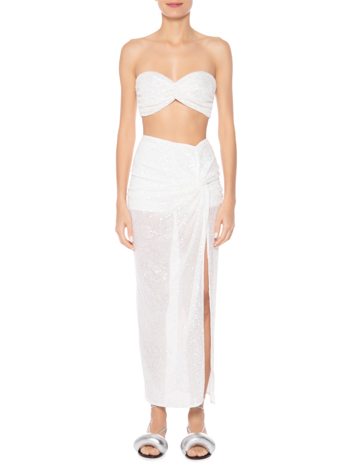 Conjunto  Feminino Paetê Chiara Prata Oasis