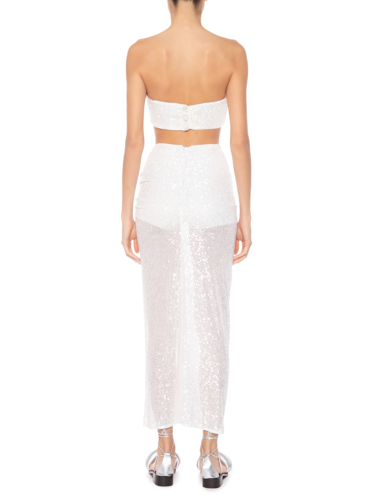 Conjunto  Feminino Paetê Chiara Prata Oasis