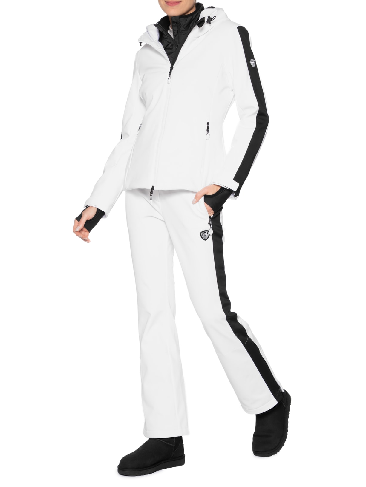 Conjunto Feminino Para Ski Branco Ea7 Emporio Armani