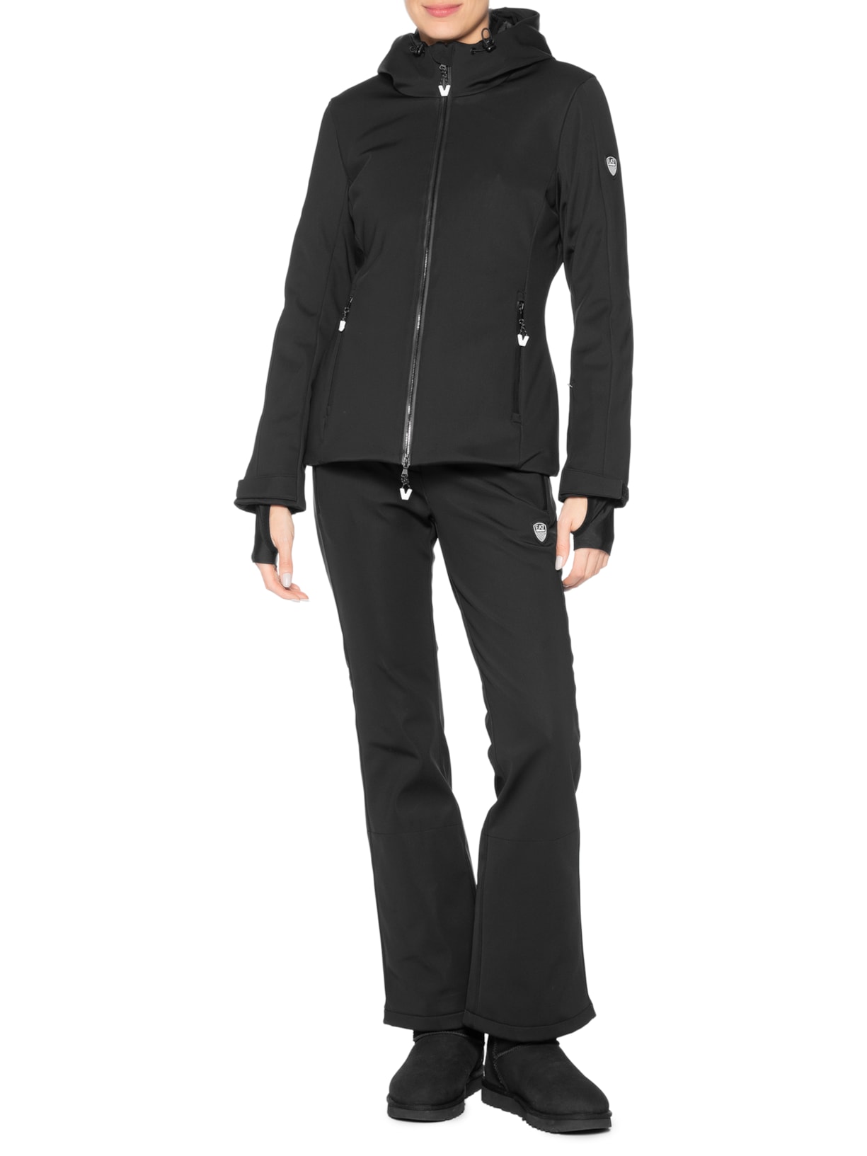 Conjunto Feminino Para Ski Preto Ea7 Emporio Armani