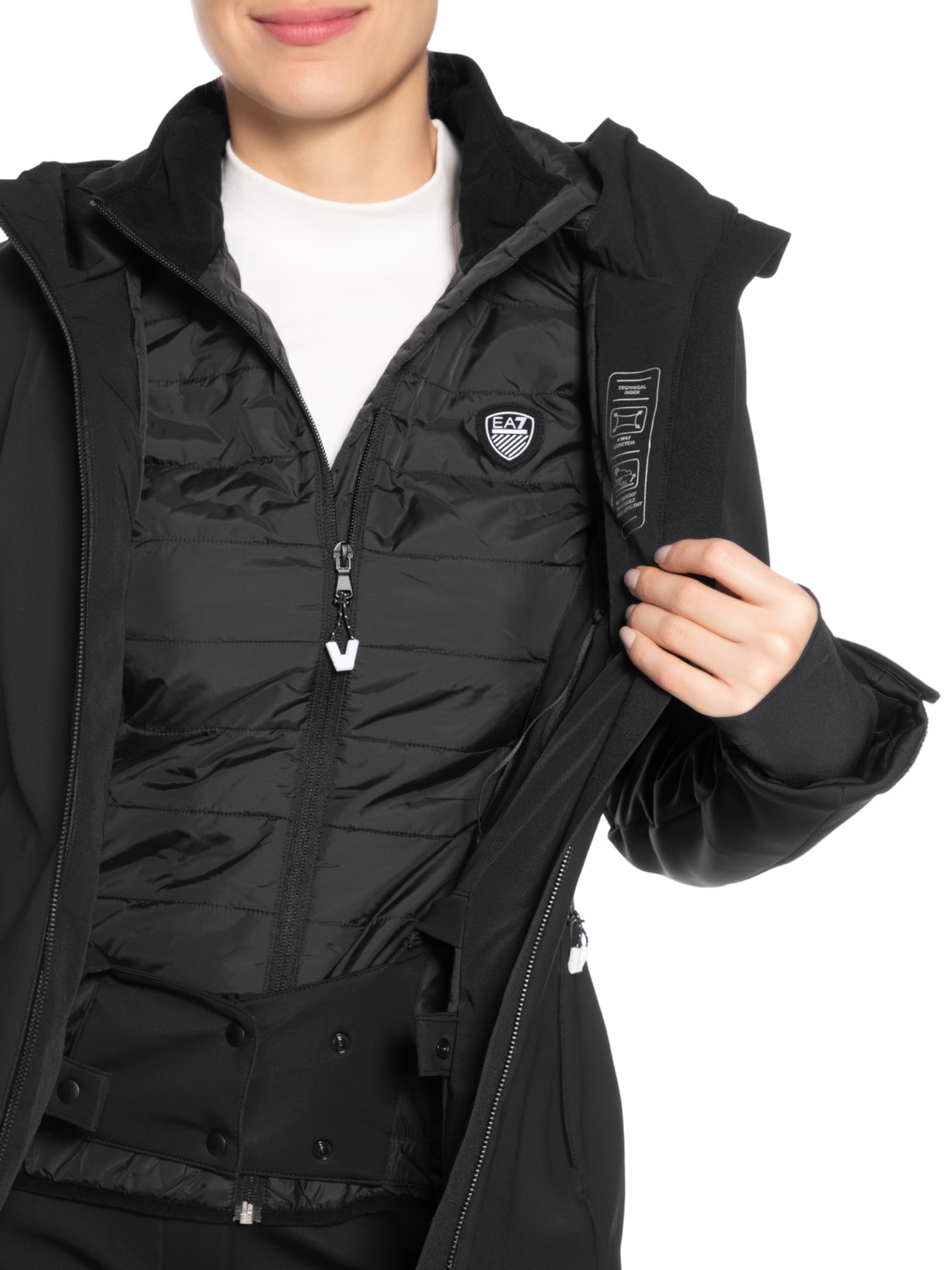 Conjunto Feminino Para Ski Preto Ea7 Emporio Armani