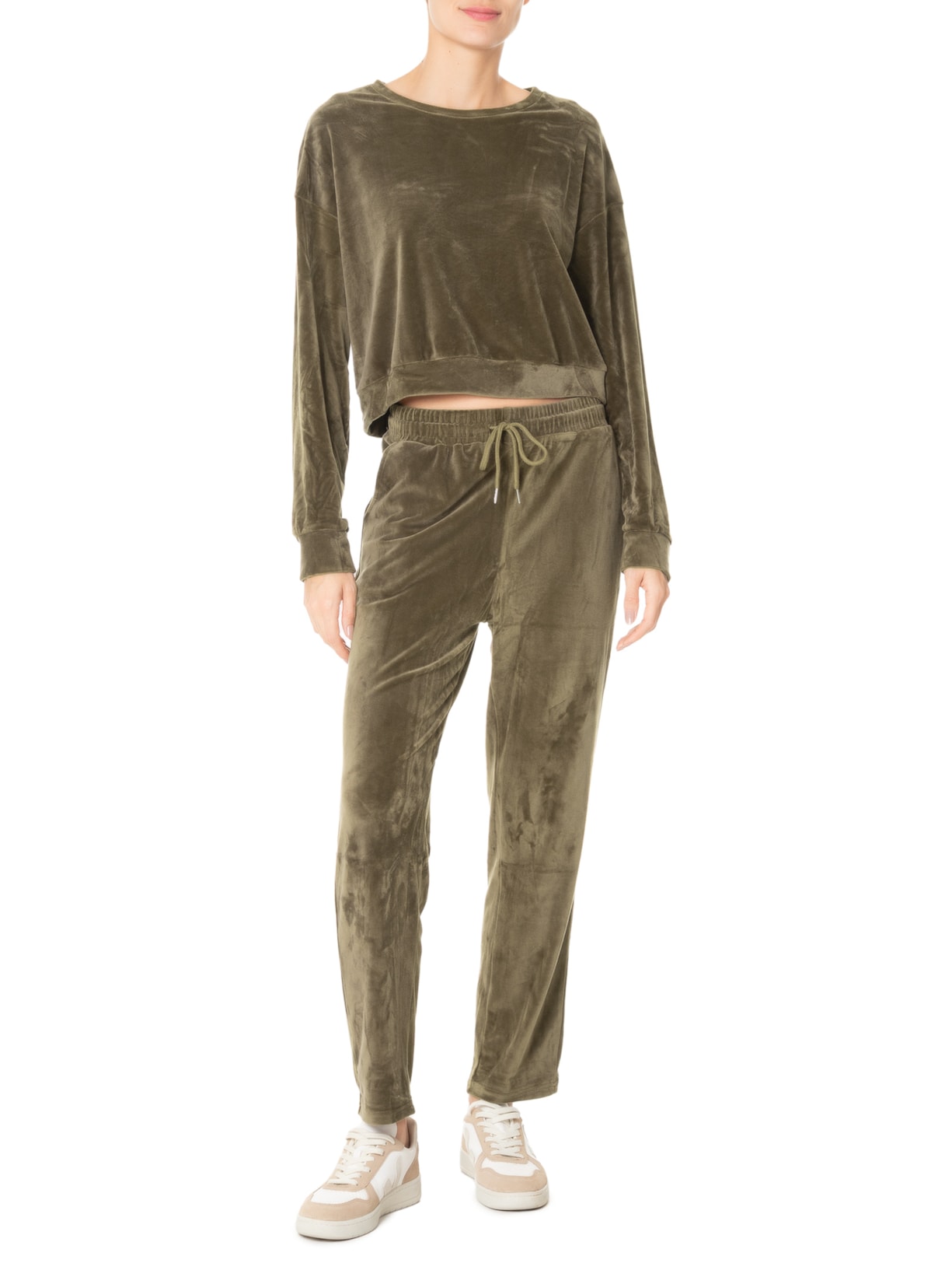 Conjunto Feminino Plush Verde Basiq