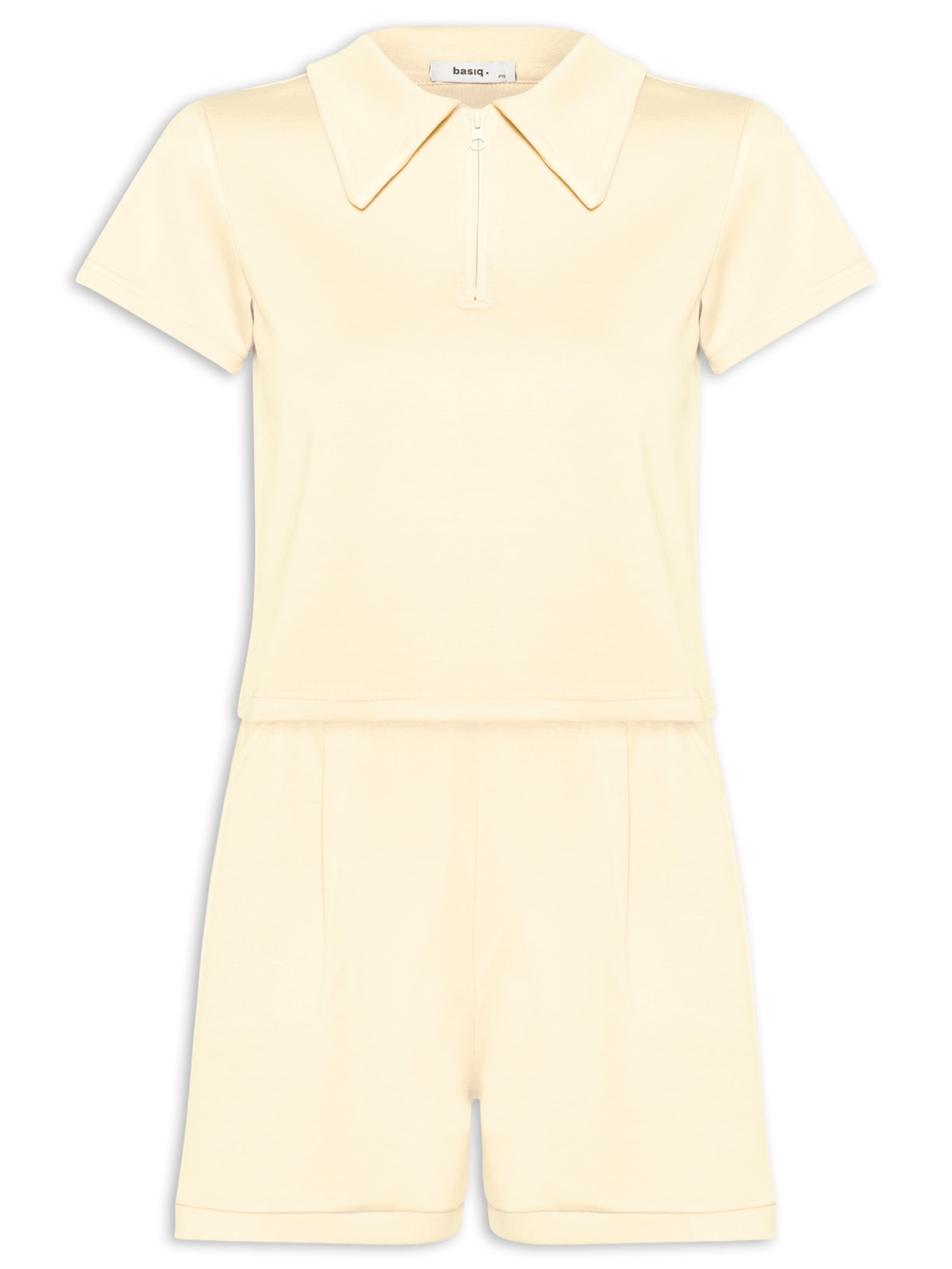 Conjunto Feminino Polo e Short Comfy - Amarelo