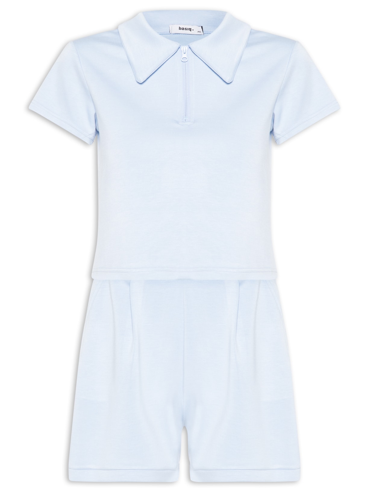 Conjunto Feminino Polo e Short Comfy - Azul