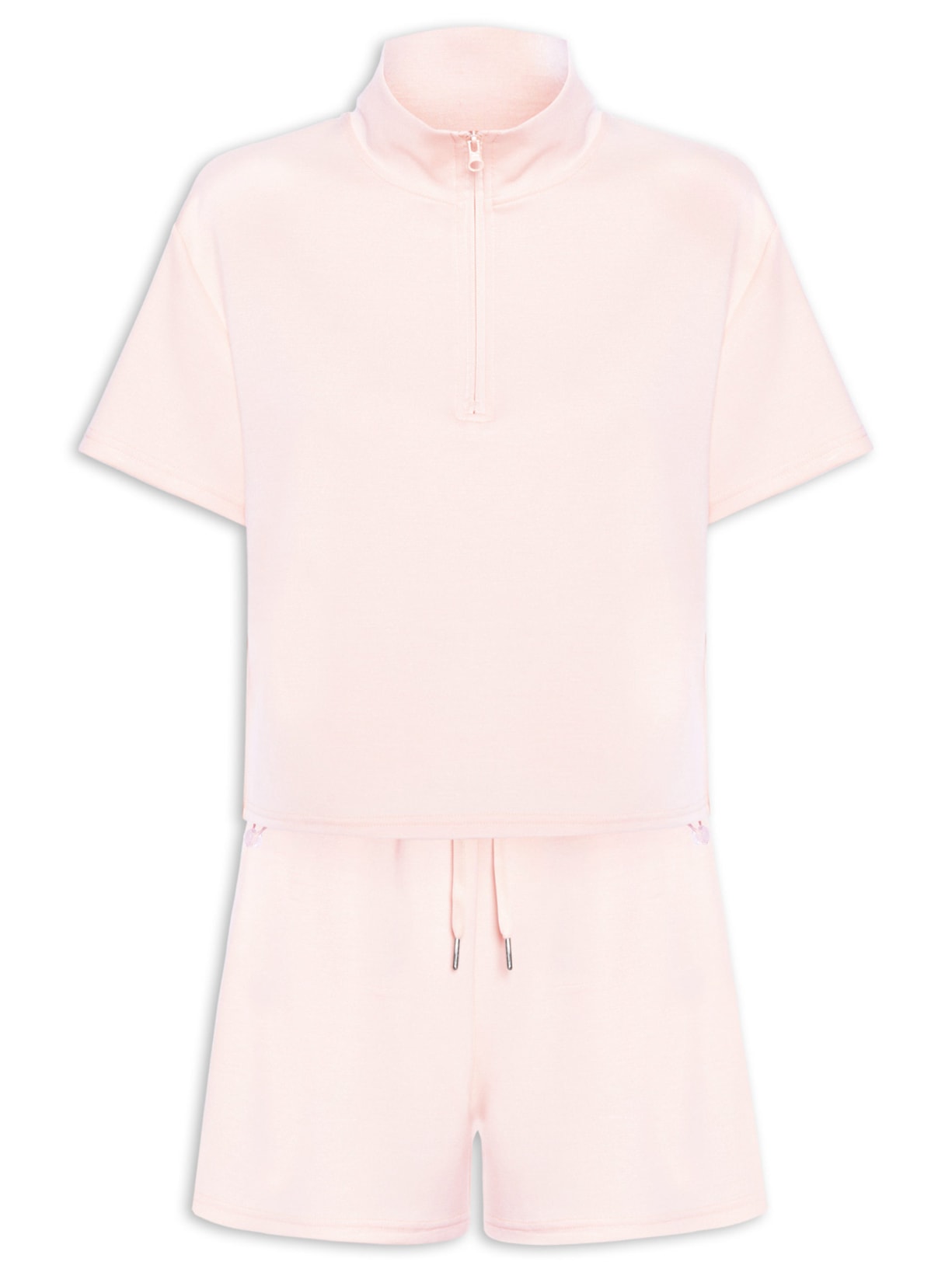 Conjunto Feminino Polo E Shorts - Rosa