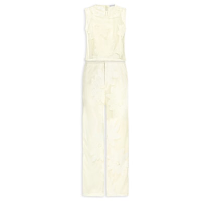 Conjunto Feminino Regata e Calça Pantalona Em Tela - Amarelo