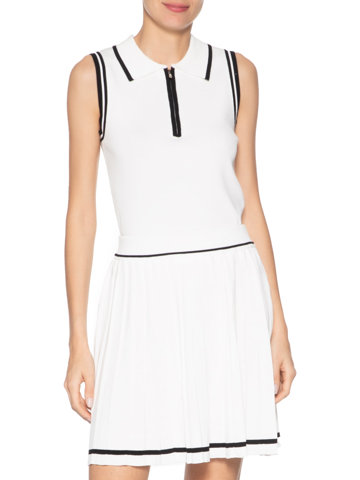 Conjunto Feminino Regata Polo E Saia Plissada Off White Market 33