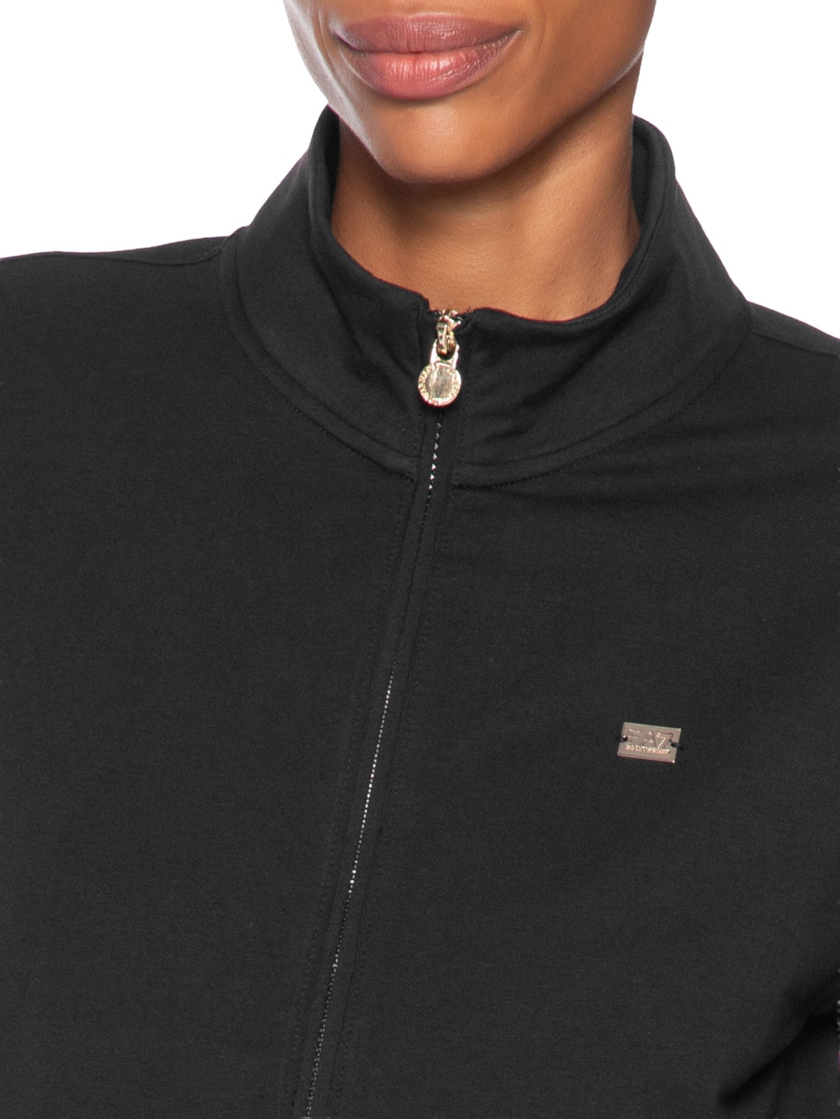 Conjunto Feminino Train Core Lady W T-Suit FZ CH Preto Ea7 Emporio Armani