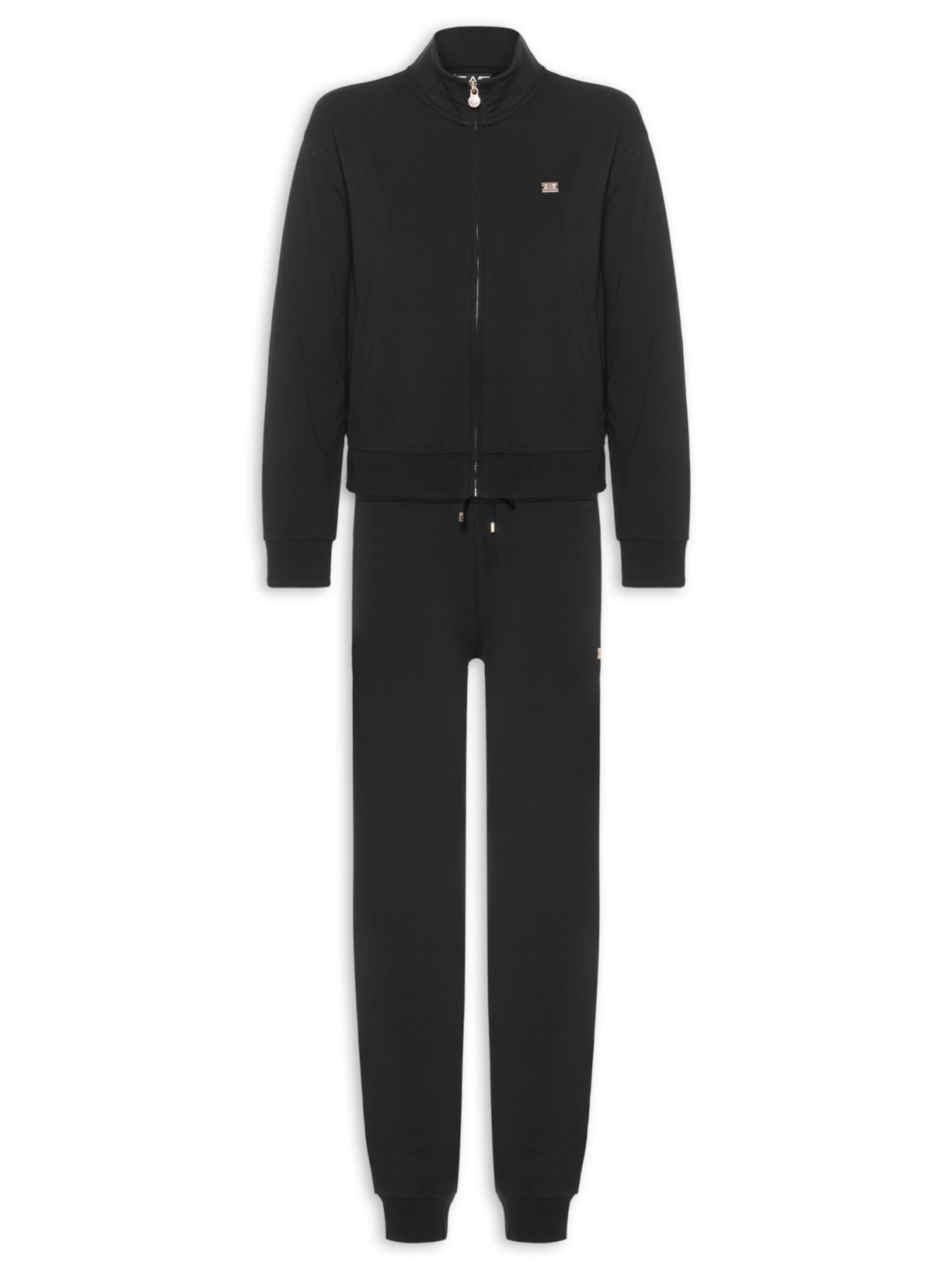 Conjunto Feminino Train Core Lady W T-Suit FZ CH Preto Ea7 Emporio Armani
