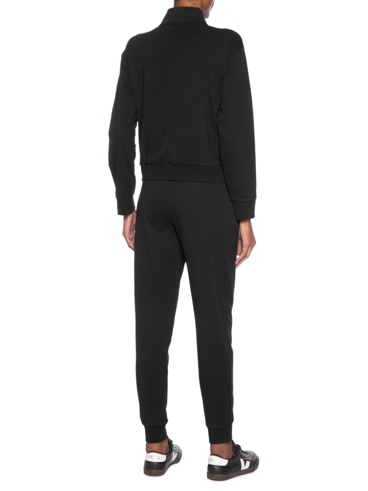 Conjunto Feminino Train Core Lady W T-Suit FZ CH Preto Ea7 Emporio Armani