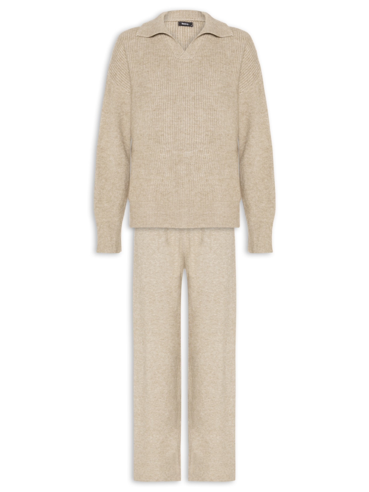 Conjunto Feminino Tricot Comfy - Bege