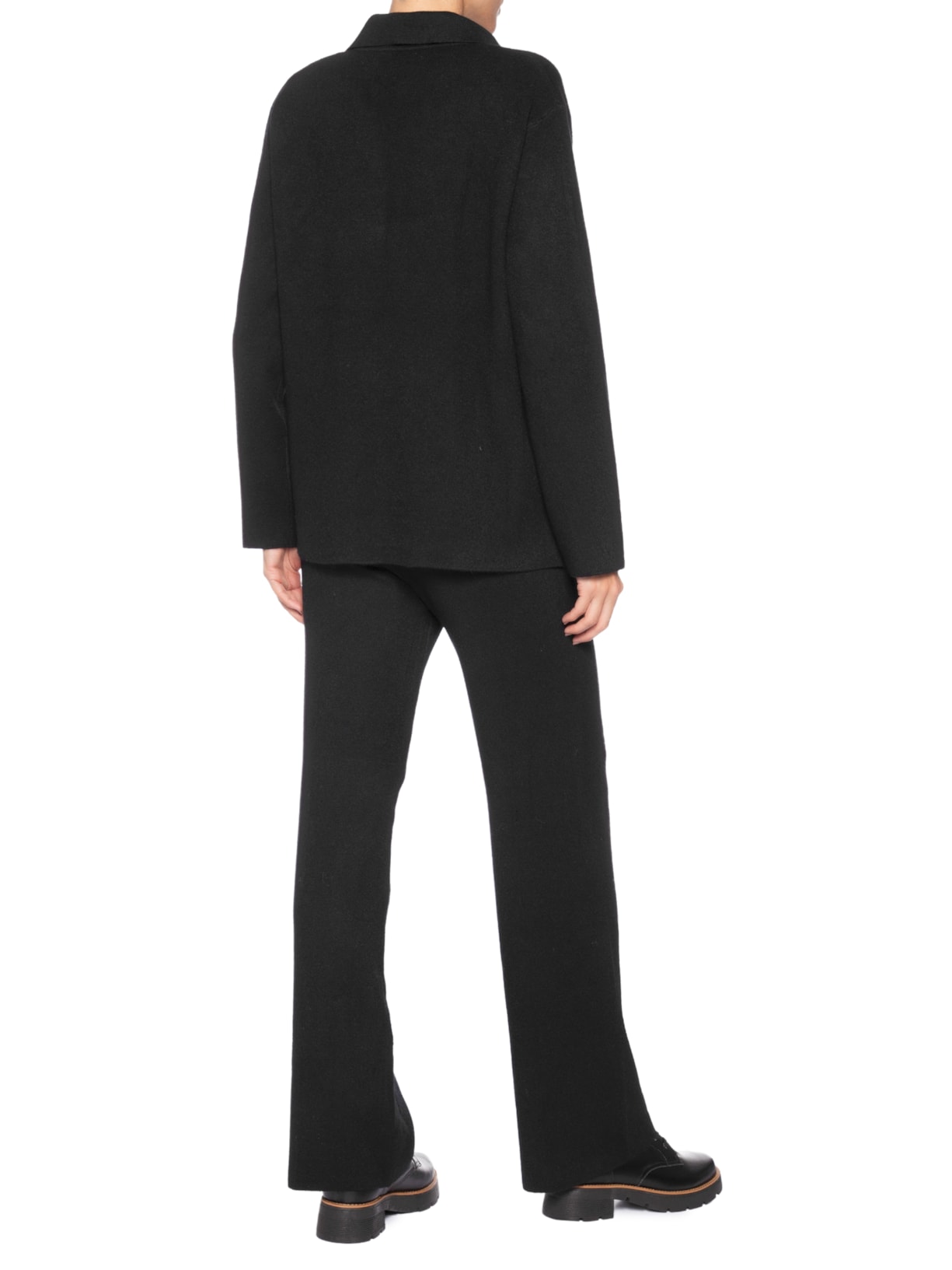 Conjunto Feminino Tricot Gola Polo – Preto Basiq