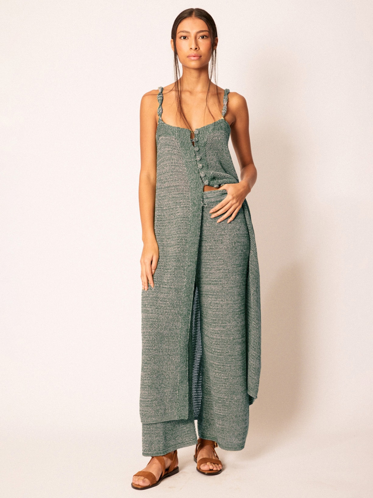 Conjunto Feminino Tricot Mumbai Verde Mixed