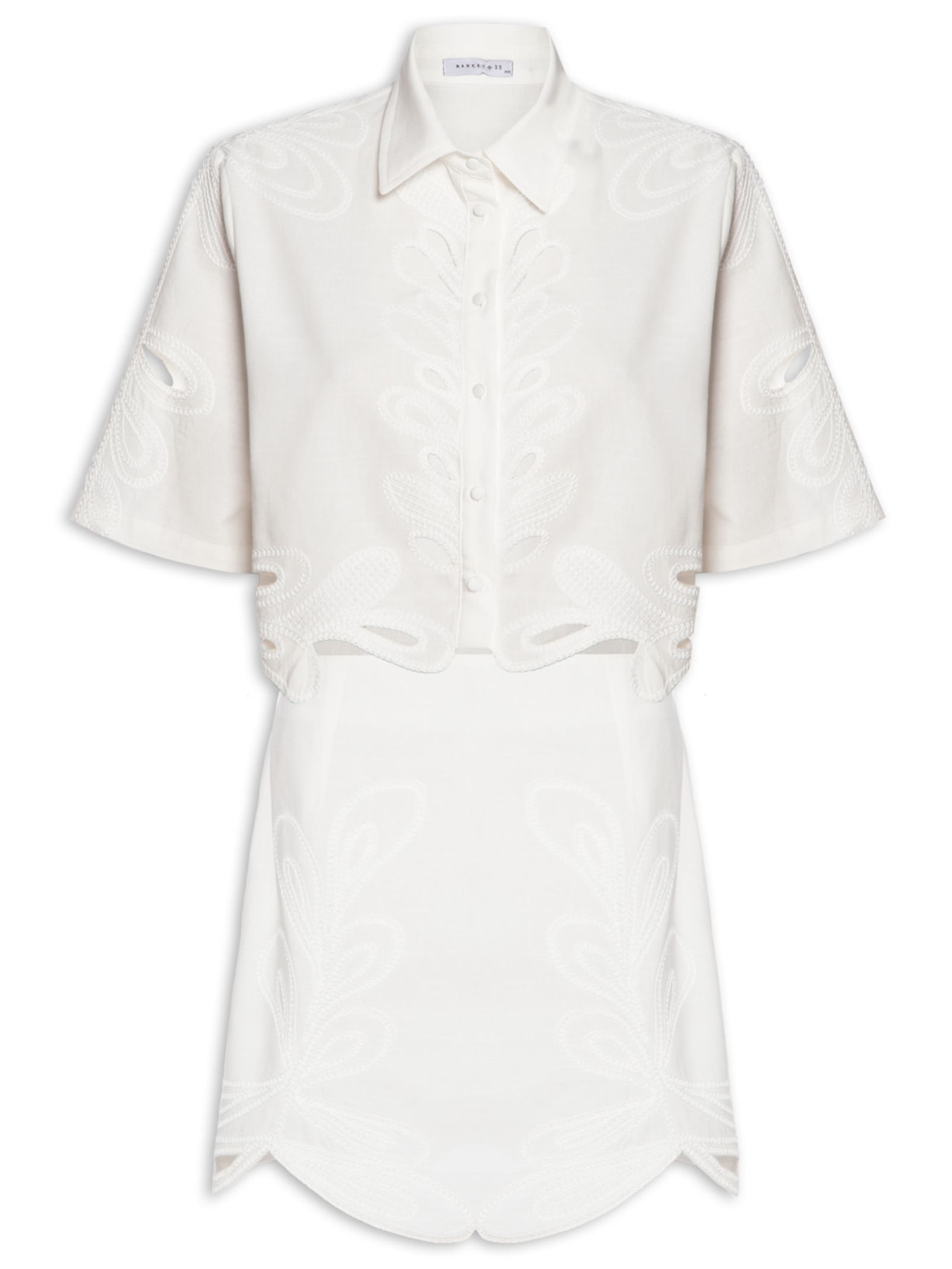 Conjunto Feminino Vazado - Off White