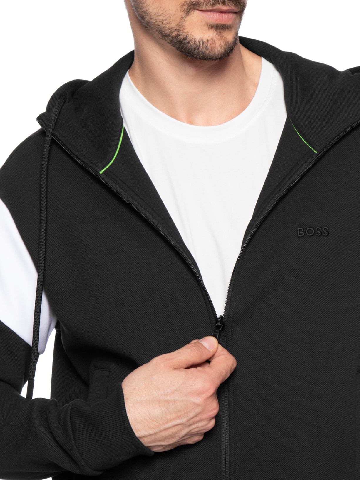 Conjunto Masculino Agasalho Sw Track Suit Set Preto Boss