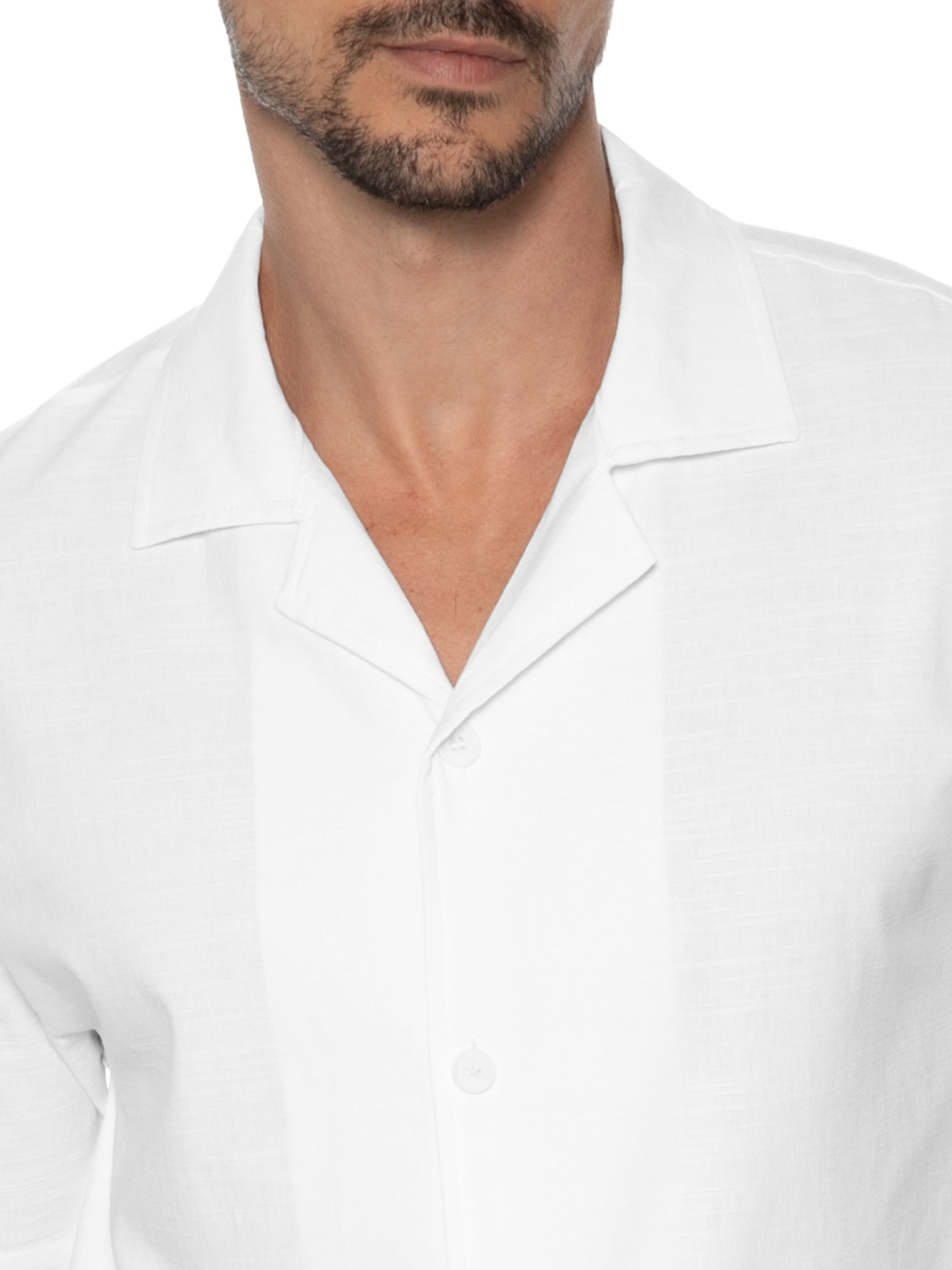 Conjunto Masculino Camisa Com Shorts Branco Basiq Men