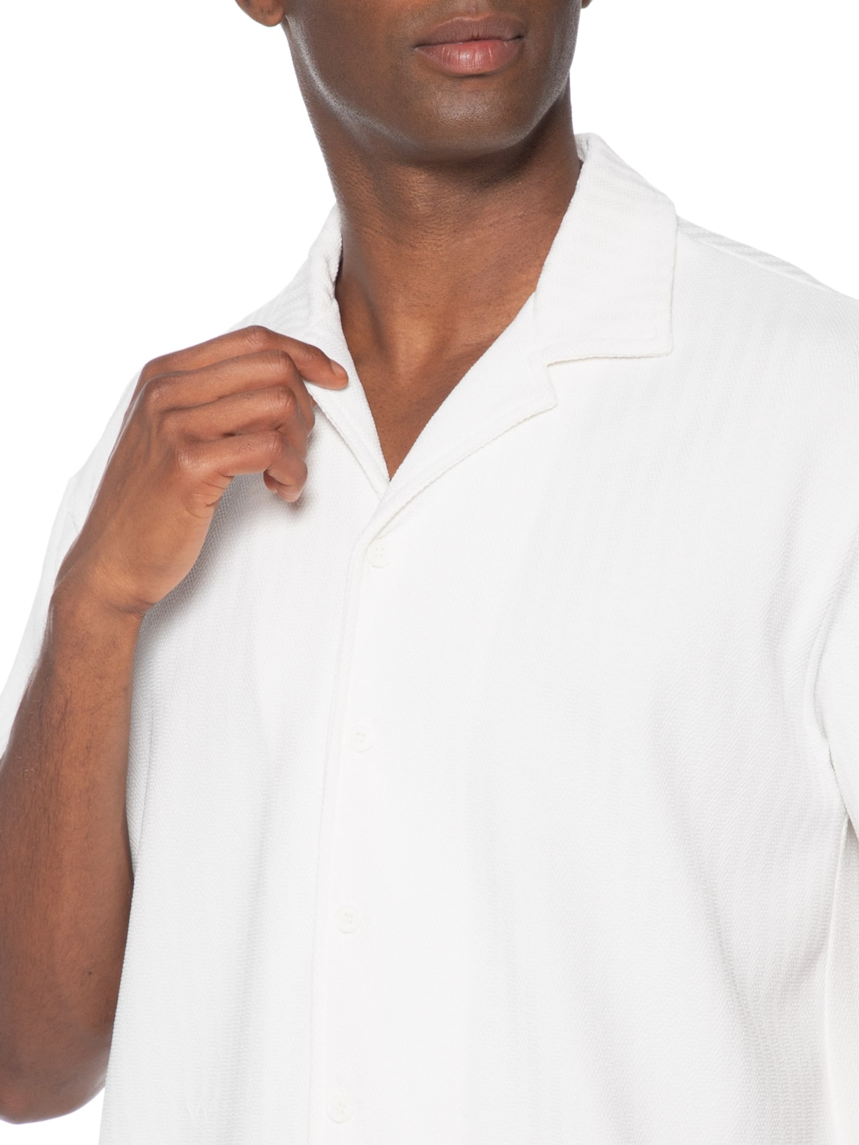 Conjunto Masculino Camisa E Shorts Branco Basiq Men