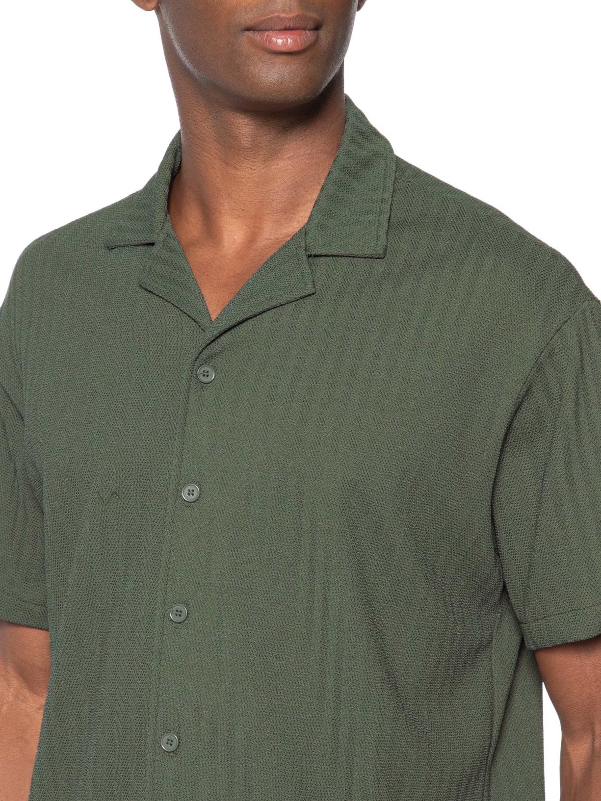 Conjunto Masculino Camisa E Shorts Verde Basiq Men
