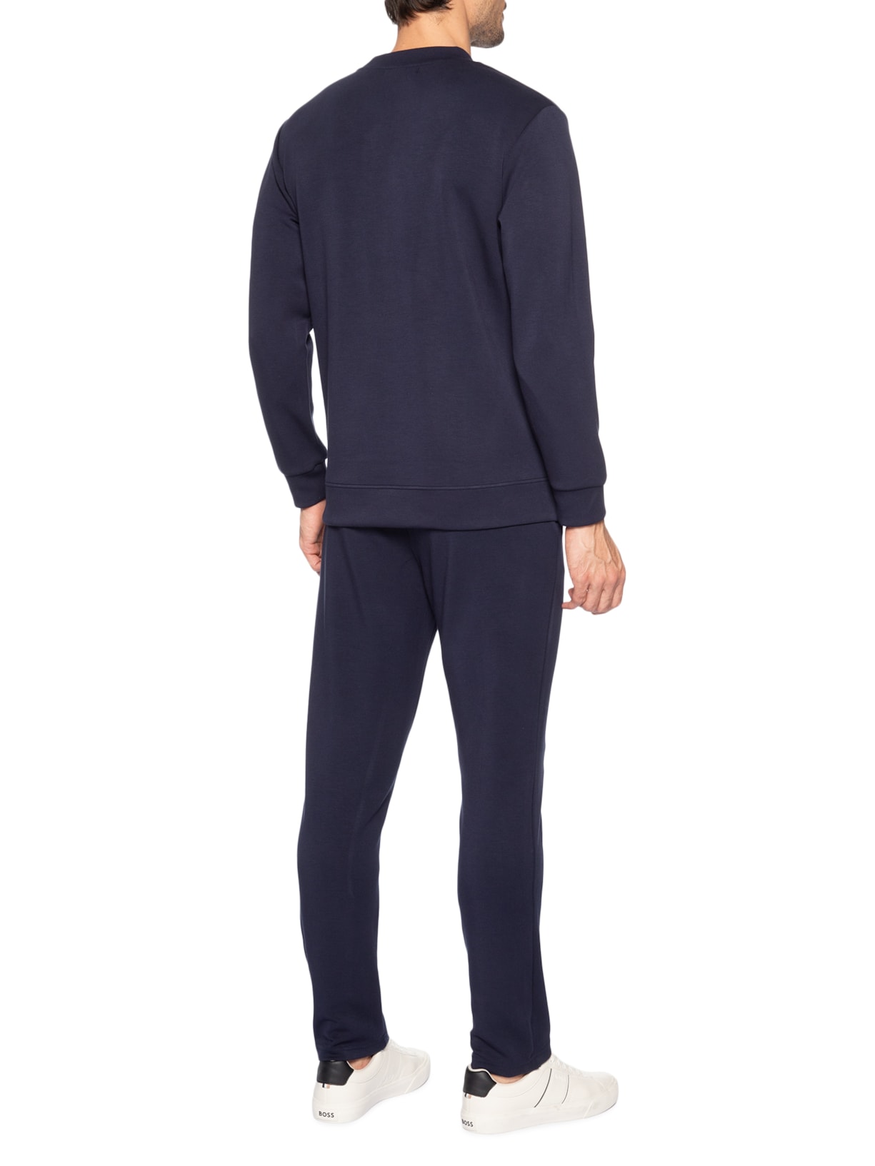 Conjunto Masculino de Moletom Gola Careca Azul '2 Essential