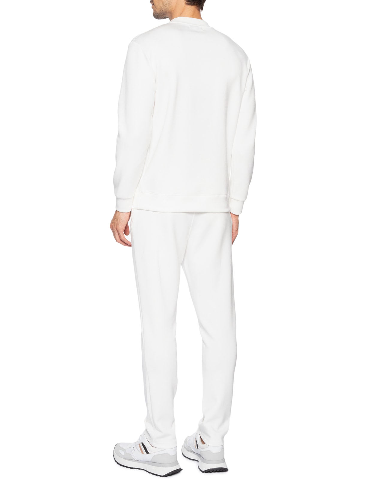 Conjunto Masculino de Moletom Gola Careca Branco '2 Essential