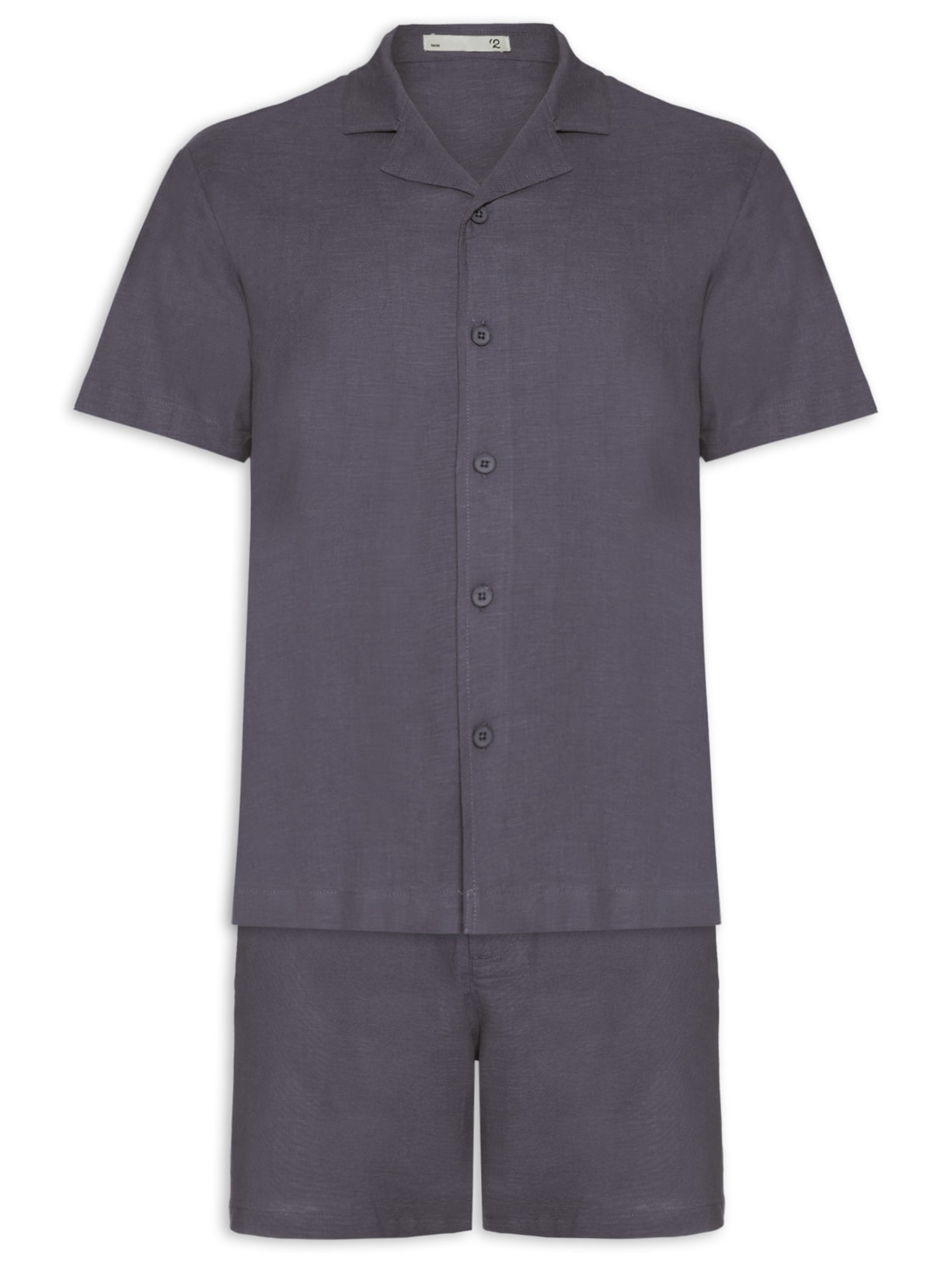 Conjunto Masculino Em Linho Misto - Azul