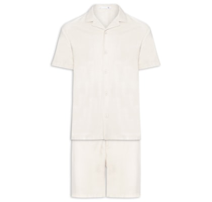 Conjunto Masculino Em Linho Misto - Bege