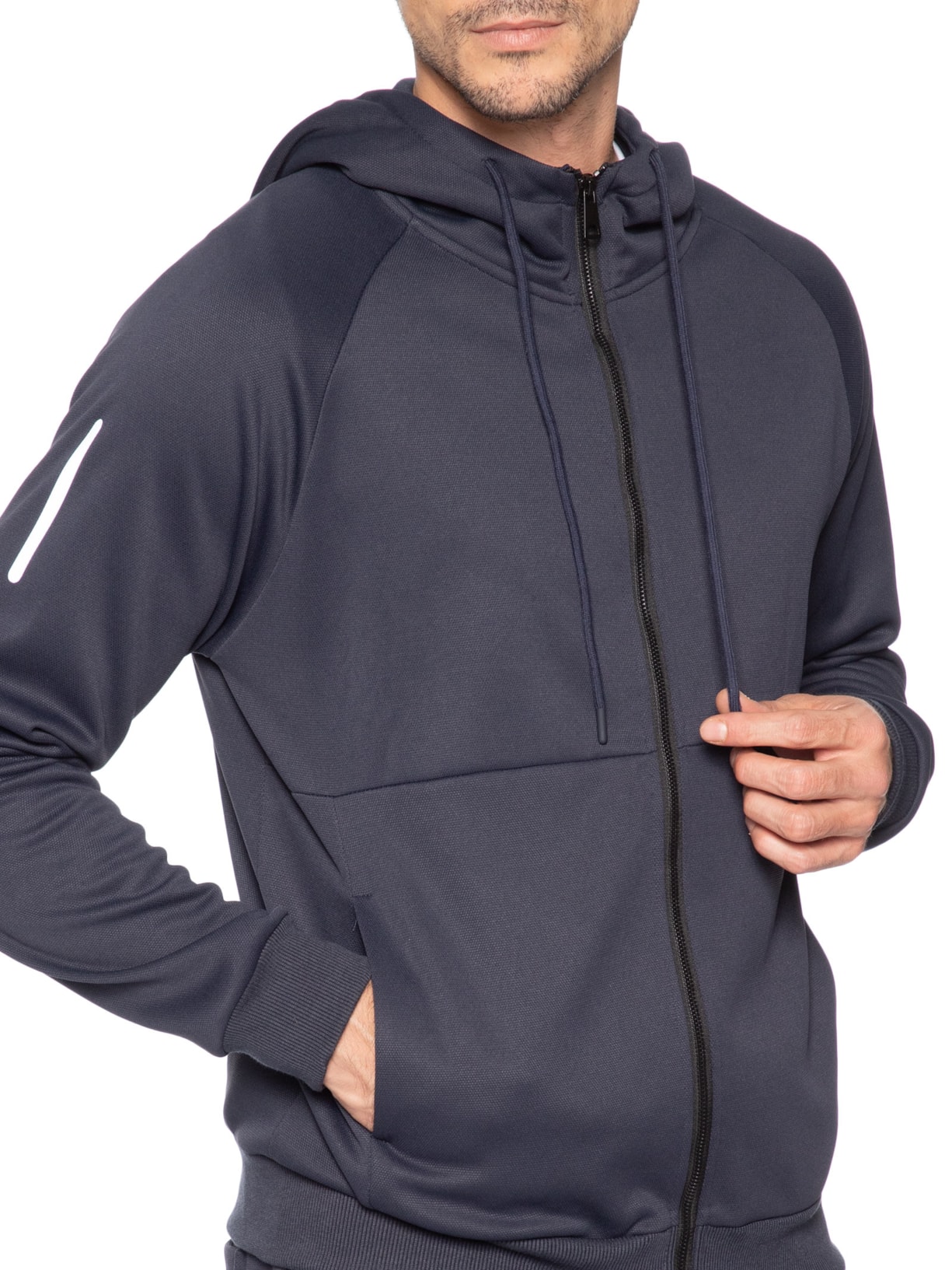 Conjunto Masculino Em Moletom Básico Azul Basiq Men