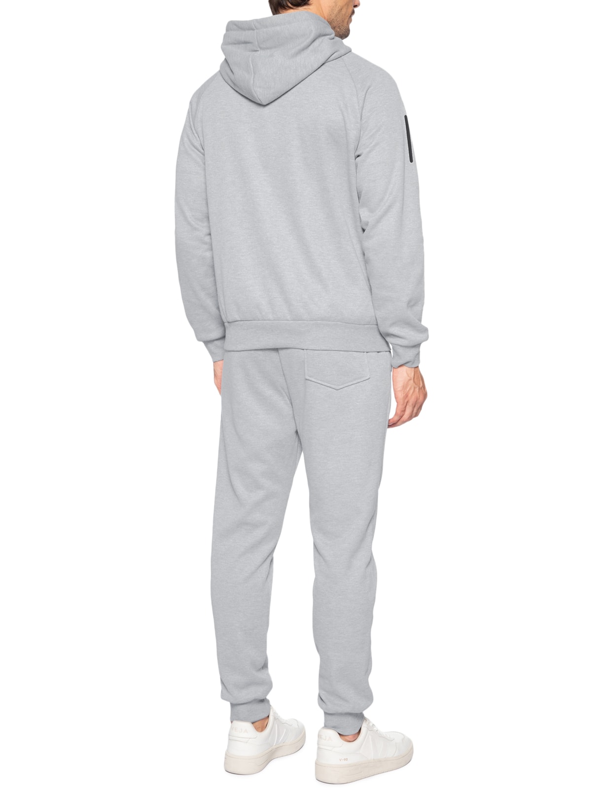 Conjunto Masculino Em Moletom Básico Cinza Basiq Men