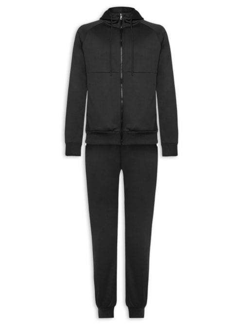 Conjunto Masculino Em Moletom Básico - Preto