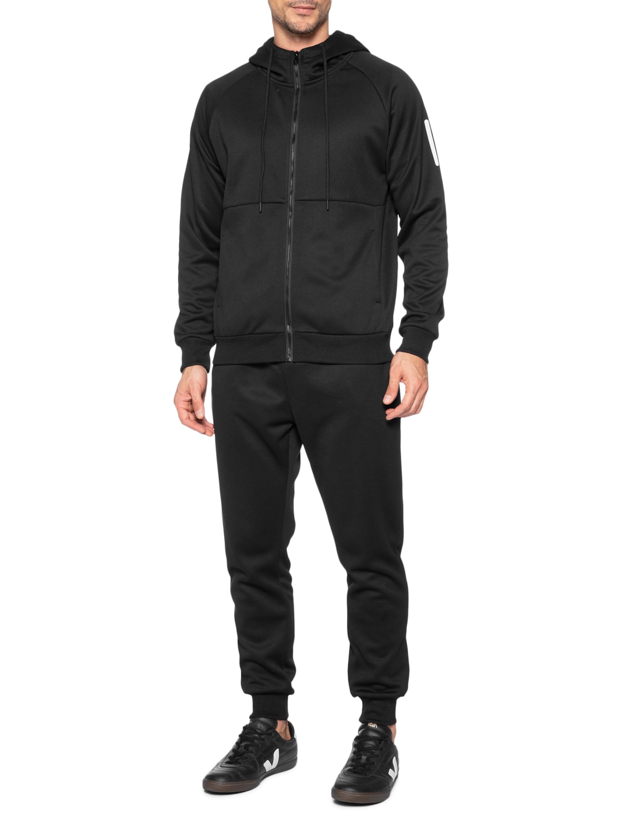 Conjunto Masculino Em Moletom Básico Preto Basiq Men