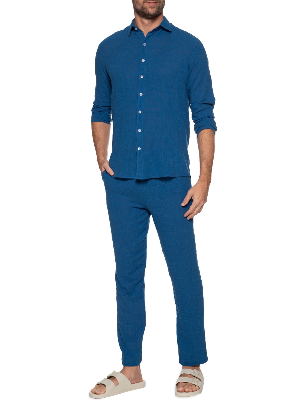 Conjunto Masculino Full Look Azul  Parioca